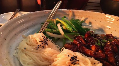 Close-up of food in plate