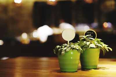 Close-up of drink served on table in restaurant