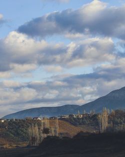 Scenic view of buildings against sky