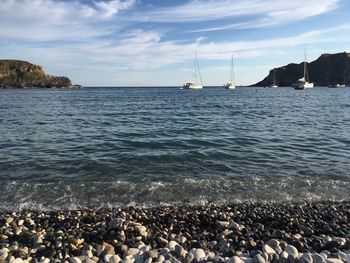 Scenic view of sea against sky