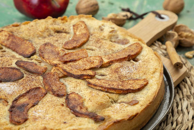 Close-up of apple cake