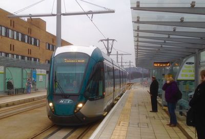 Railroad station platform