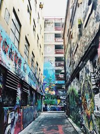 Narrow alley in city