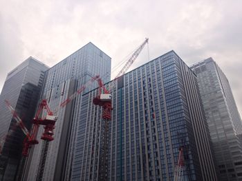 Low angle view of modern building against sky