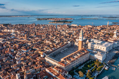 Aerial view of iconic san marco square