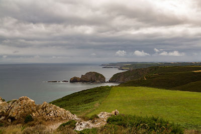 Scenic view of sea against sky