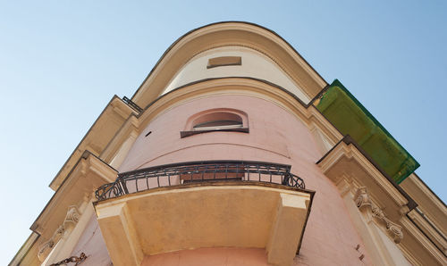 Low angle view of building against clear sky