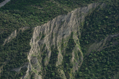 High angle view of rock formations