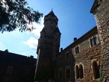 Low angle view of church against sky