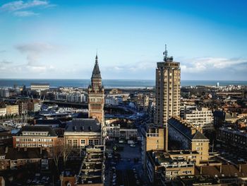 High angle view of cityscape