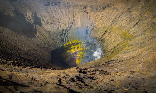 Scenic view of volcanic landscape