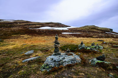 Scenic view of mountain against sky