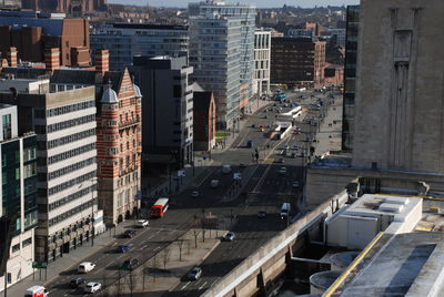 High angle view of cityscape