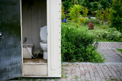Entrance of building