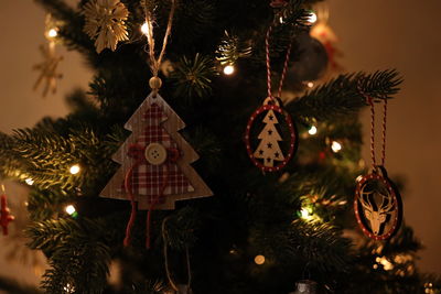 Close-up of christmas decorations