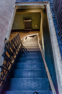 High angle view of staircase