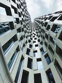 Low angle view of modern building against sky