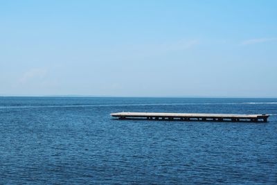 Scenic view of blue sea against sky