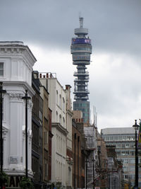 Buildings and bt tower in city