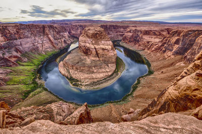 View of rock formations at horseshoe canyon