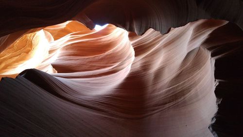 Close-up of rock formation in cave