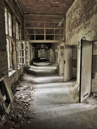Corridor in abandoned building