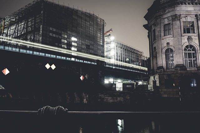 VIEW OF BUILDING AT NIGHT