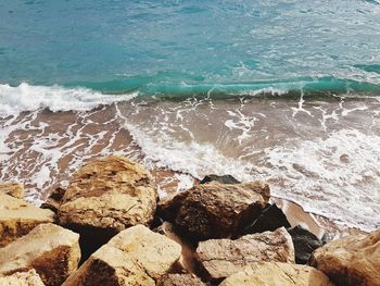 Scenic view of sea shore