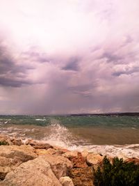 Scenic view of sea against sky