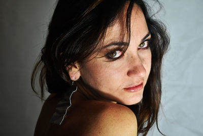 Close-up portrait of woman