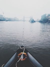 Boats in harbor