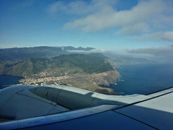 Aerial view of landscape against sky