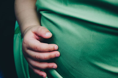 Close-up of baby hand