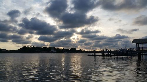 Scenic view of dramatic sky during sunset