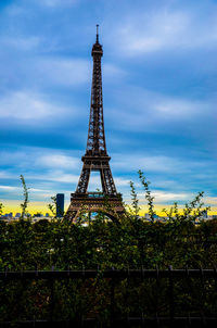 Low angle view of eiffel tower