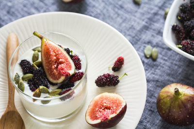 Close-up of dessert in plate