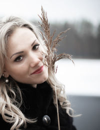 Close-up portrait of young woman