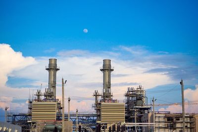 Factory against blue sky