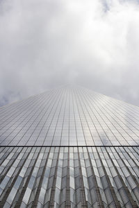 Low angle view of modern building against sky