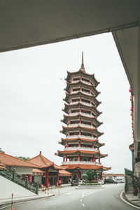 View of pagoda against sky