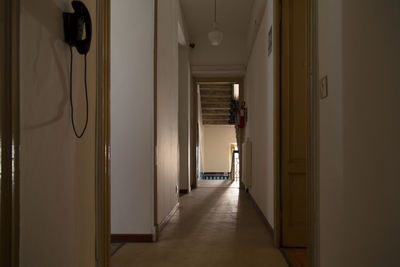 First floor corridor of a closed hotel for sale