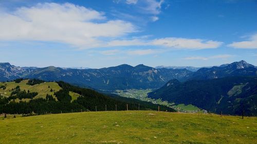 Scenic view of landscape against sky