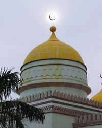 Low angle view of temple against clear sky