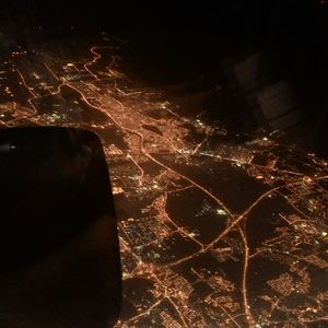 View of illuminated lights at night