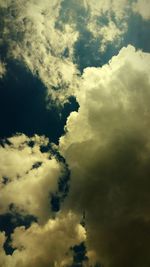 Low angle view of cloudy sky