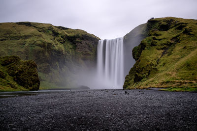 Scenic view of waterfall