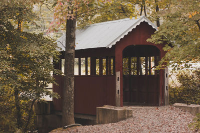 View of built structure with trees in background