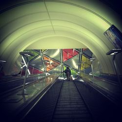 Interior of subway tunnel