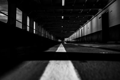 Empty corridor in building