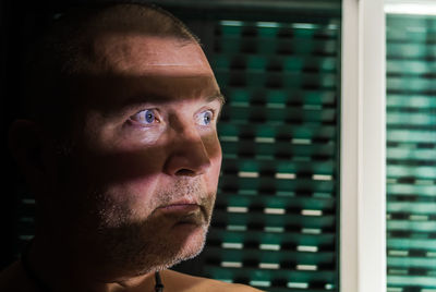 Close-up portrait of man